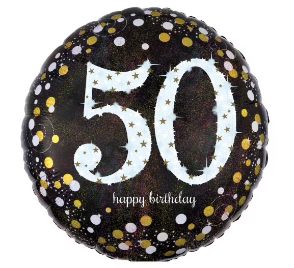 18 inch 50th Birthday Round Balloon